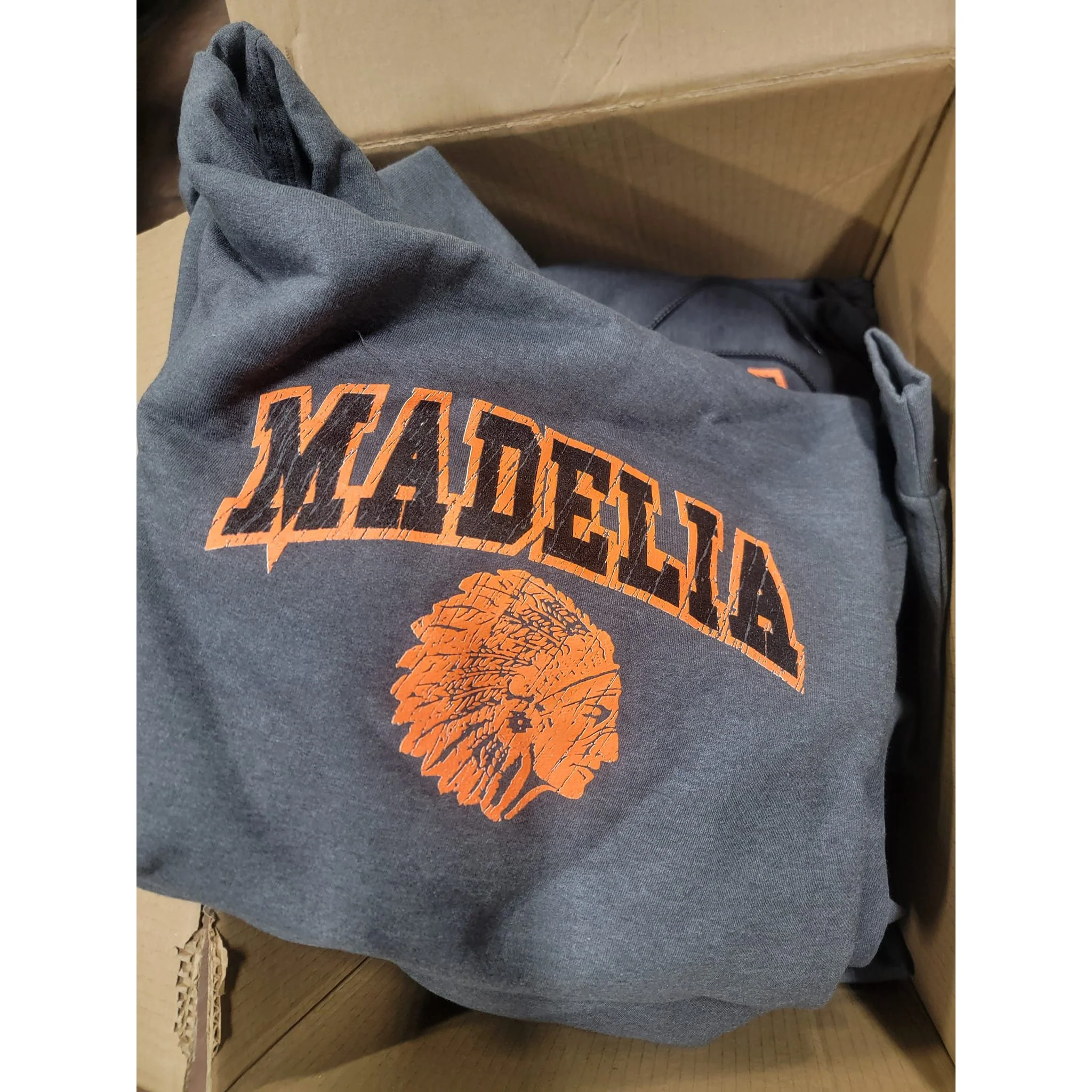 MADELIA Grey Champion Hooded Sweathshirt - "The Original Varsity" - Image 2