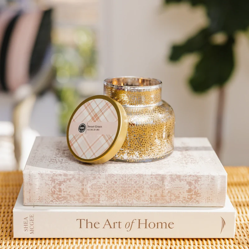 Sweet Grace Gold Mercury Vessel Candle - Image 2