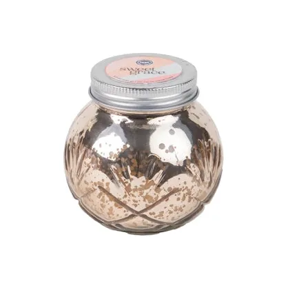 Sweet Grace Mercury Glass Ball Candle #008