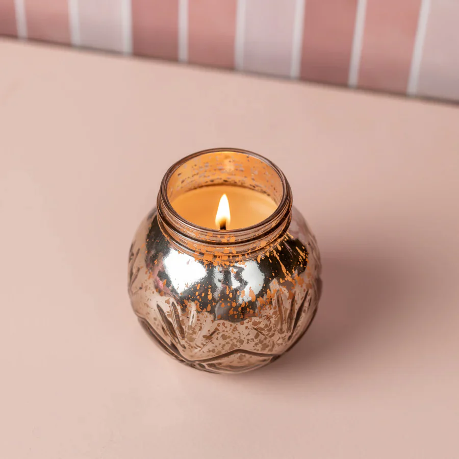 Sweet Grace Mercury Glass Ball Candle #008 - Image 2